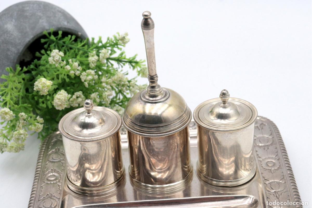 Antig&uuml;edades: tintero de plata - Foto 3