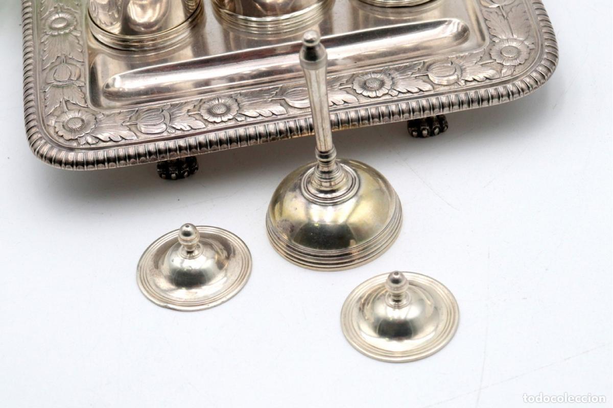 Antig&uuml;edades: tintero de plata - Foto 6