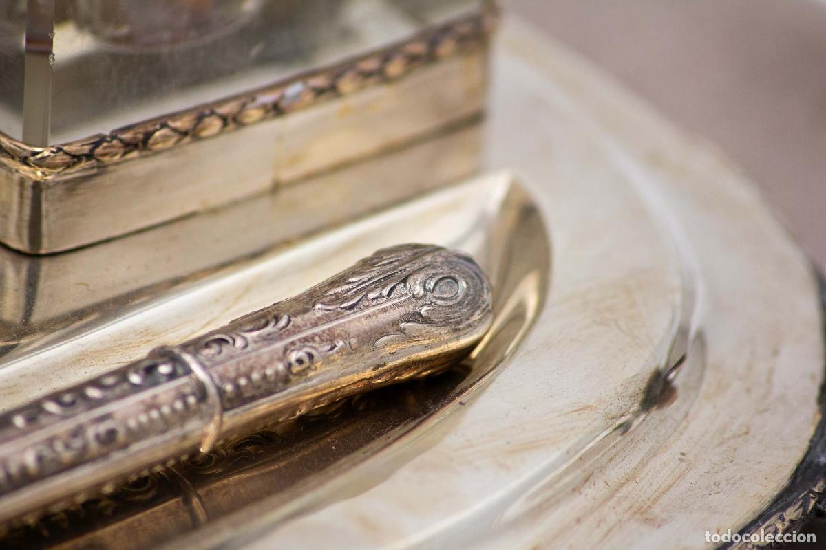 Antig&uuml;edades: tintero de plata - Foto 6