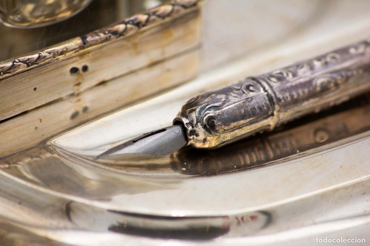 Antig&uuml;edades: tintero de plata - Foto 7