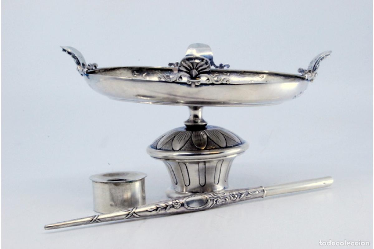 Antig&uuml;edades: tintero de plata - Foto 3