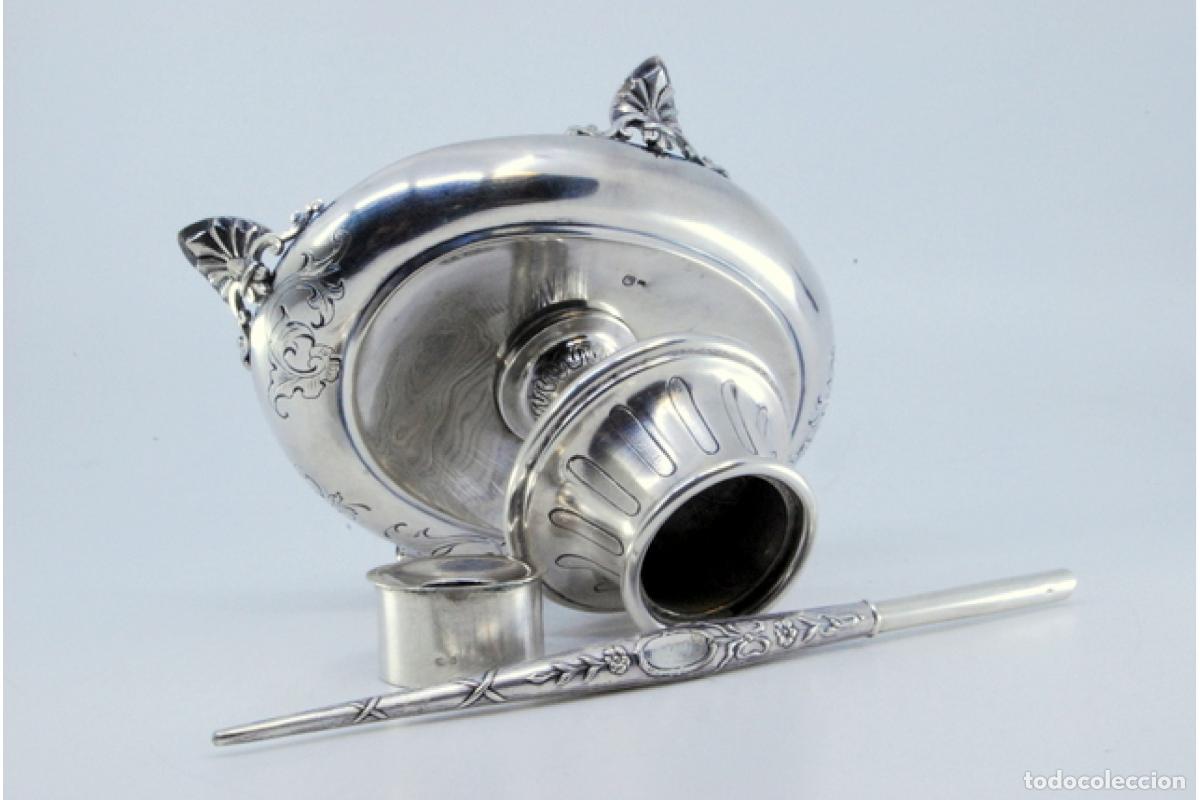 Antig&uuml;edades: tintero de plata - Foto 5