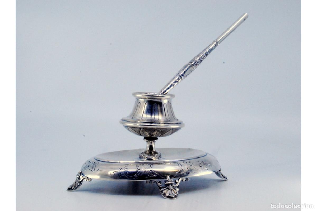 Antig&uuml;edades: tintero de plata - Foto 7