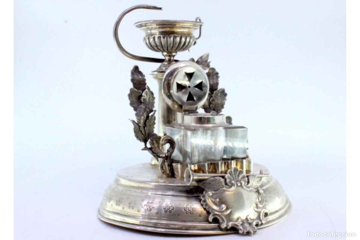 Antig&uuml;edades: tintero de plata - Foto 6
