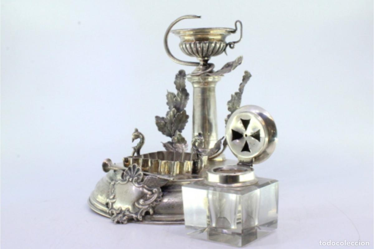 Antig&uuml;edades: tintero de plata - Foto 7