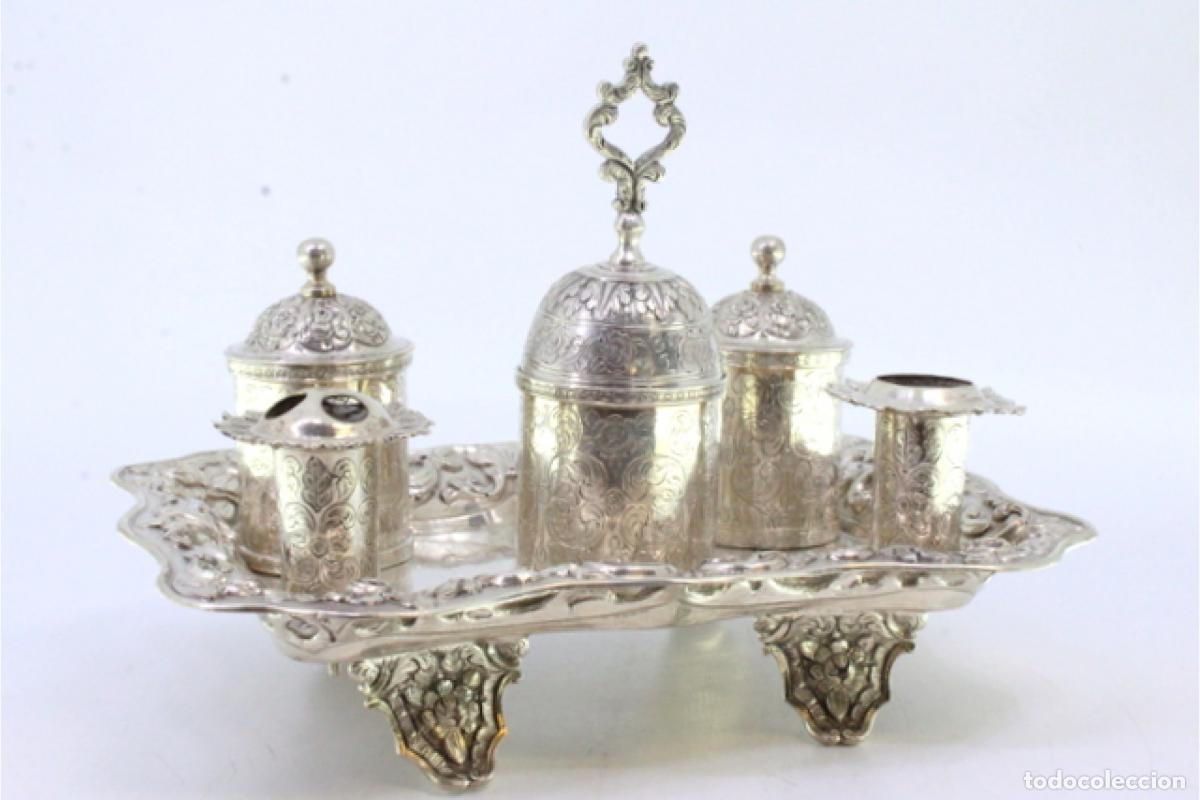 Antig&uuml;edades: tintero de plata - Foto 2
