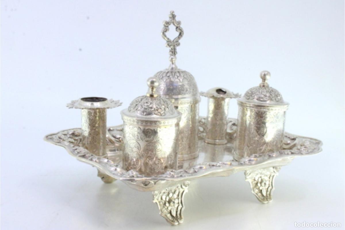 Antig&uuml;edades: tintero de plata - Foto 3