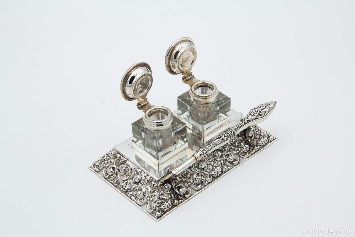 Antig&uuml;edades: tintero de plata - Foto 3