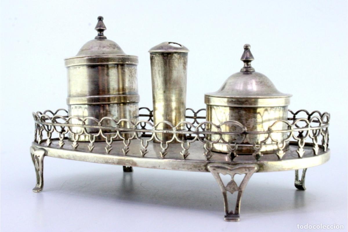 Antig&uuml;edades: tintero de plata - Foto 3