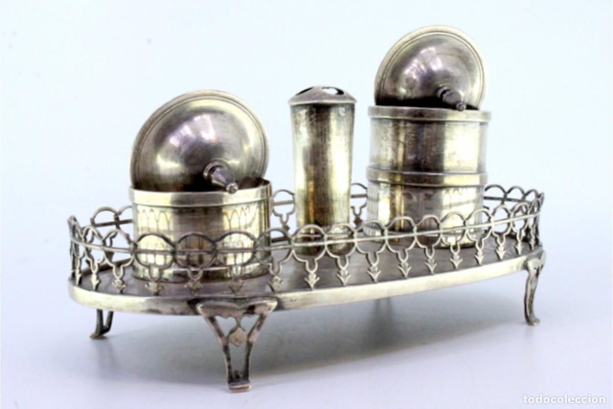 Antig&uuml;edades: tintero de plata - Foto 5