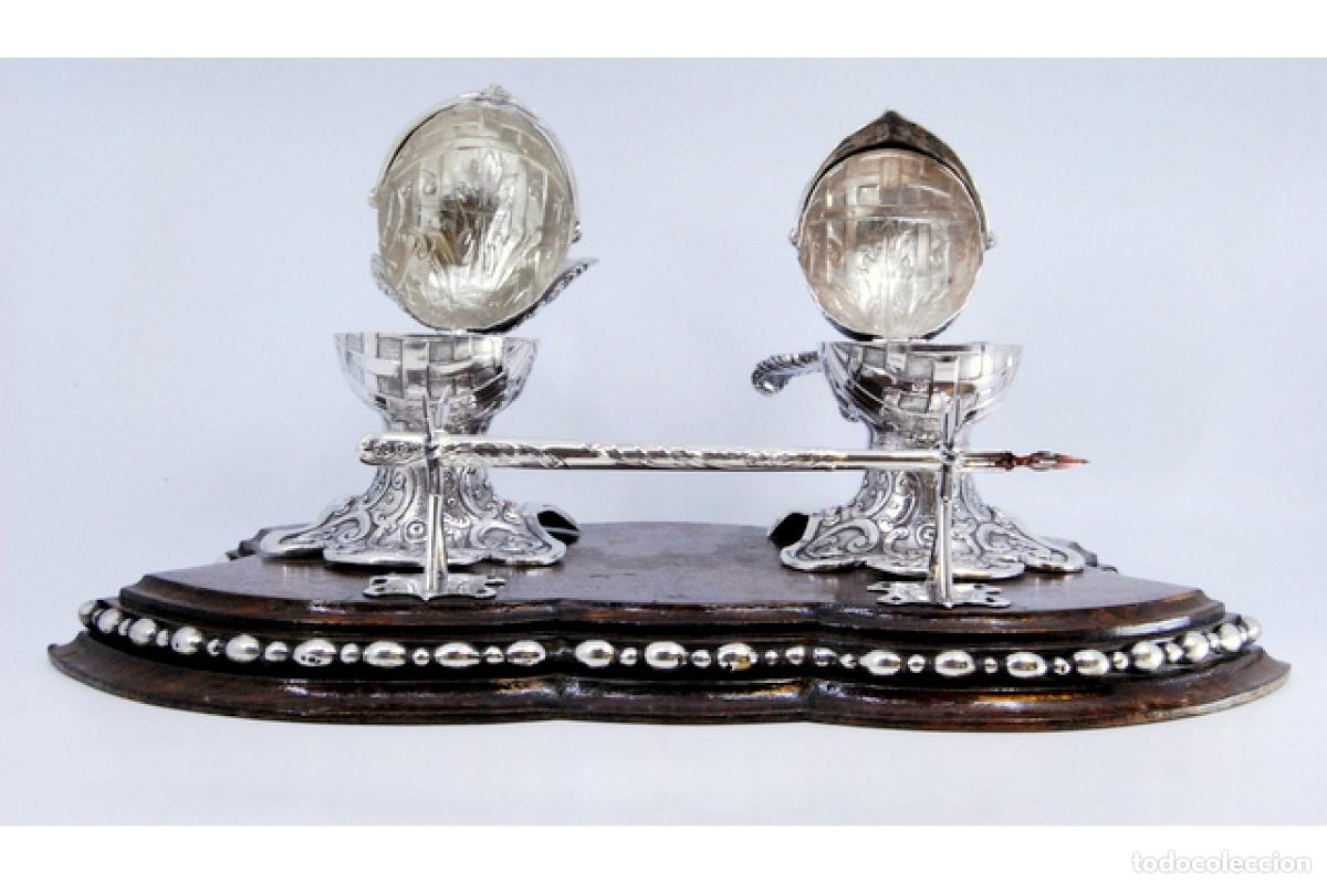Antig&uuml;edades: tintero de plata - Foto 3
