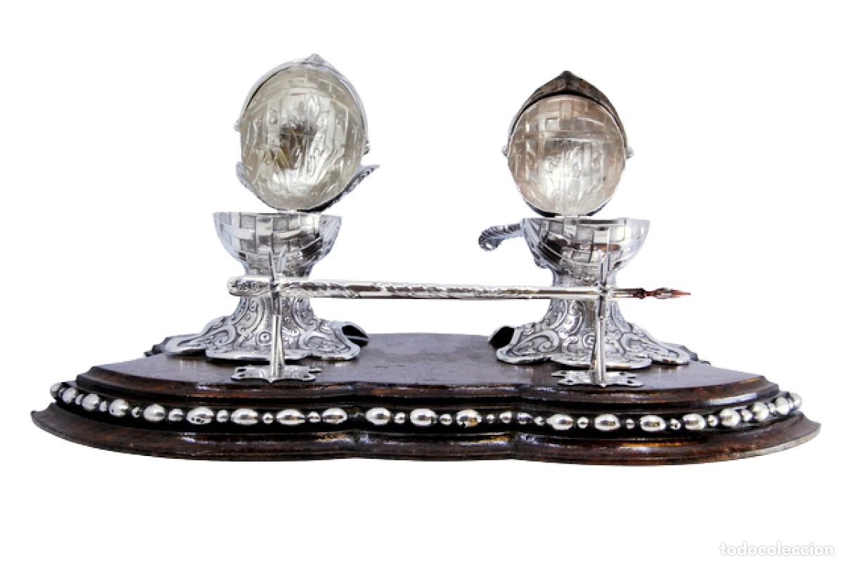 Antig&uuml;edades: tintero de plata - Foto 1