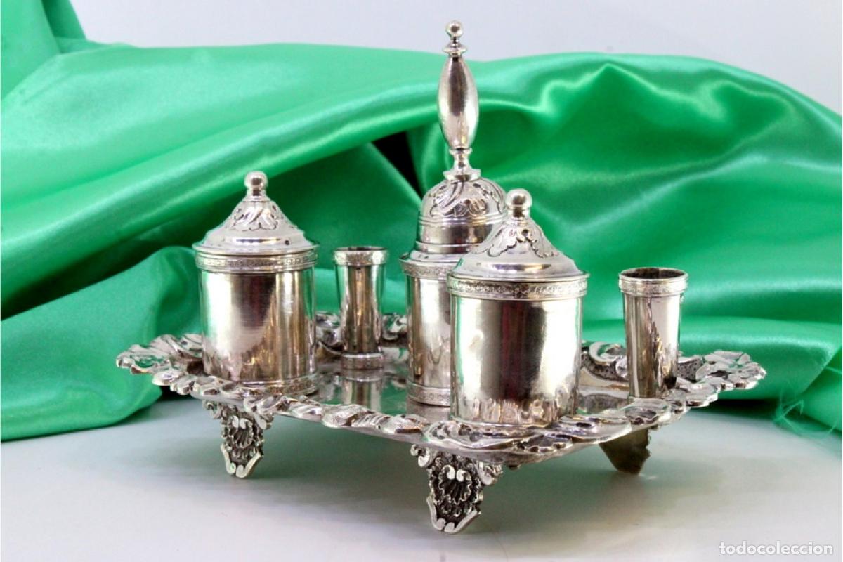Antig&uuml;edades: tintero de plata - Foto 2