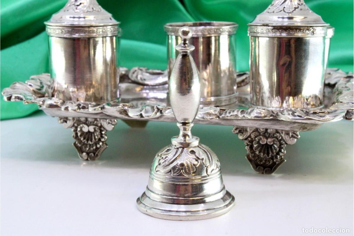 Antig&uuml;edades: tintero de plata - Foto 4