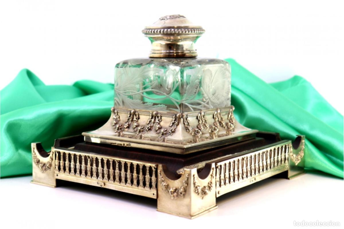 Antig&uuml;edades: tintero de plata - Foto 1