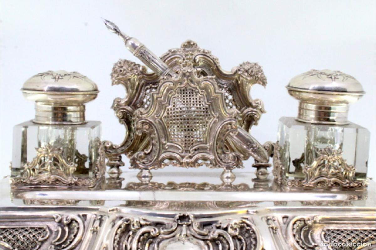 Antig&uuml;edades: tintero de plata - Foto 2