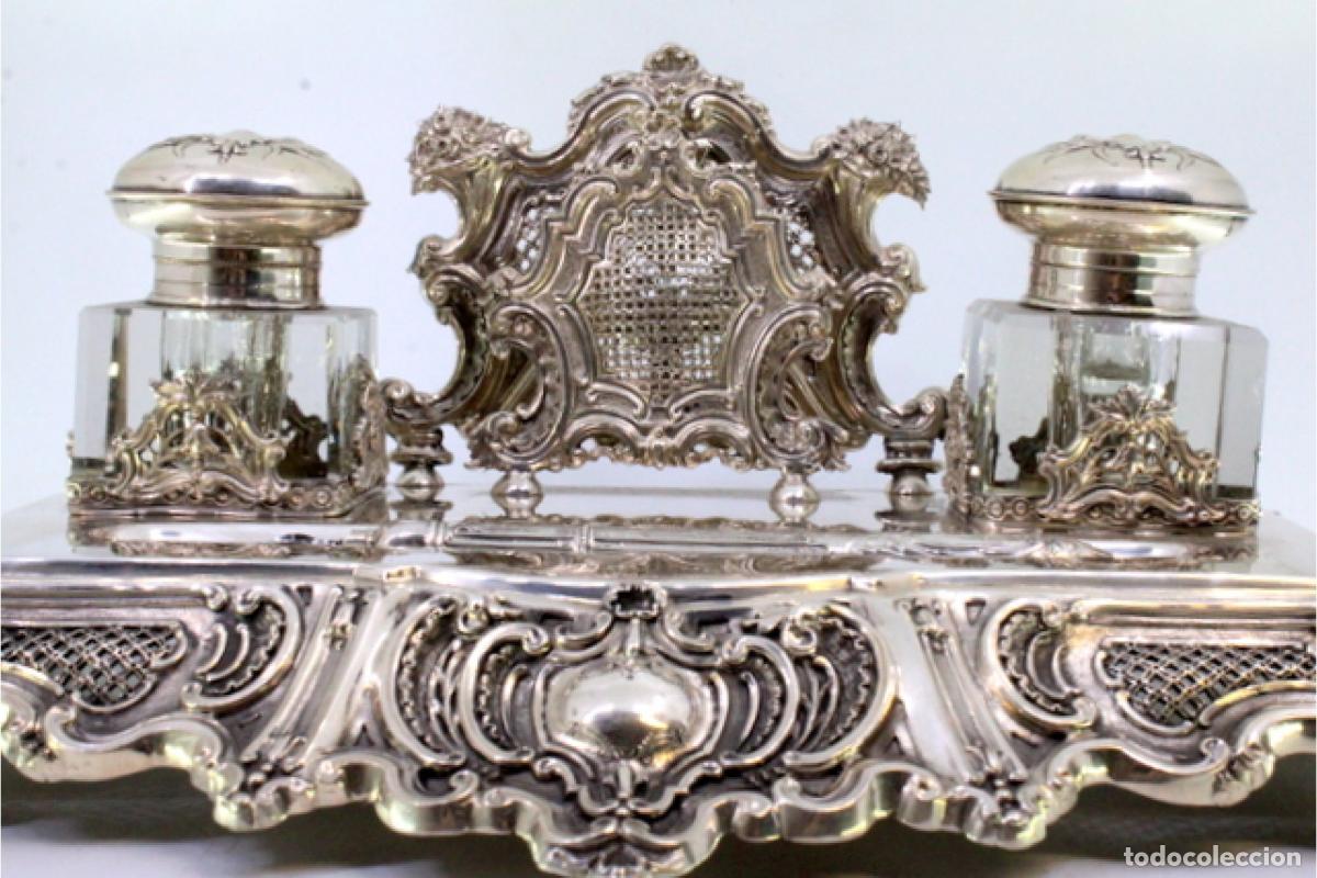 Antig&uuml;edades: tintero de plata - Foto 3