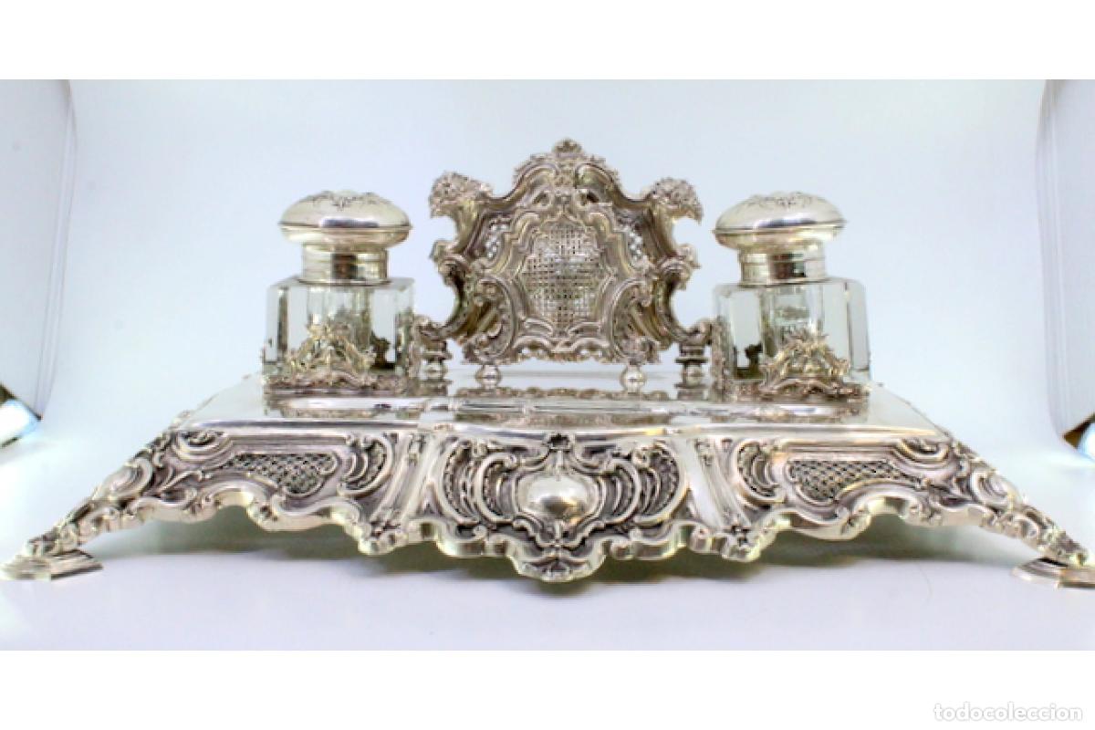 Antig&uuml;edades: tintero de plata - Foto 8