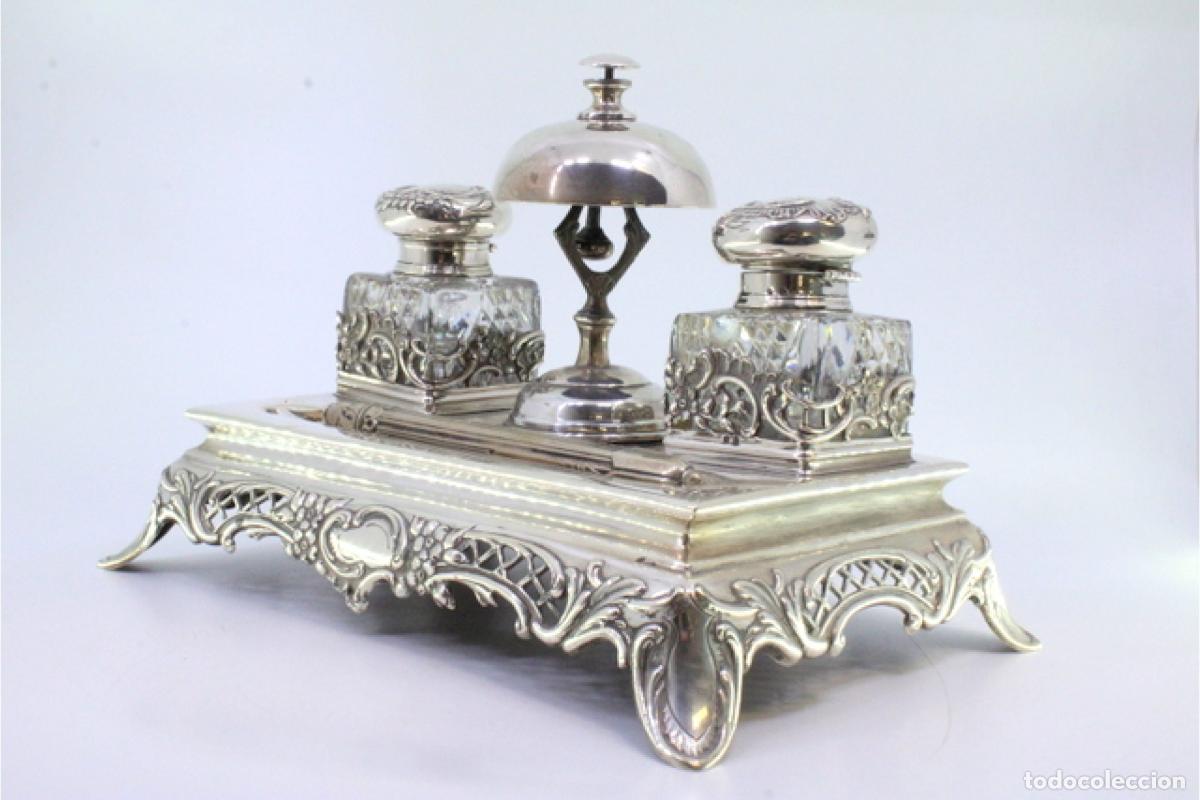 Antig&uuml;edades: tintero de plata - Foto 3