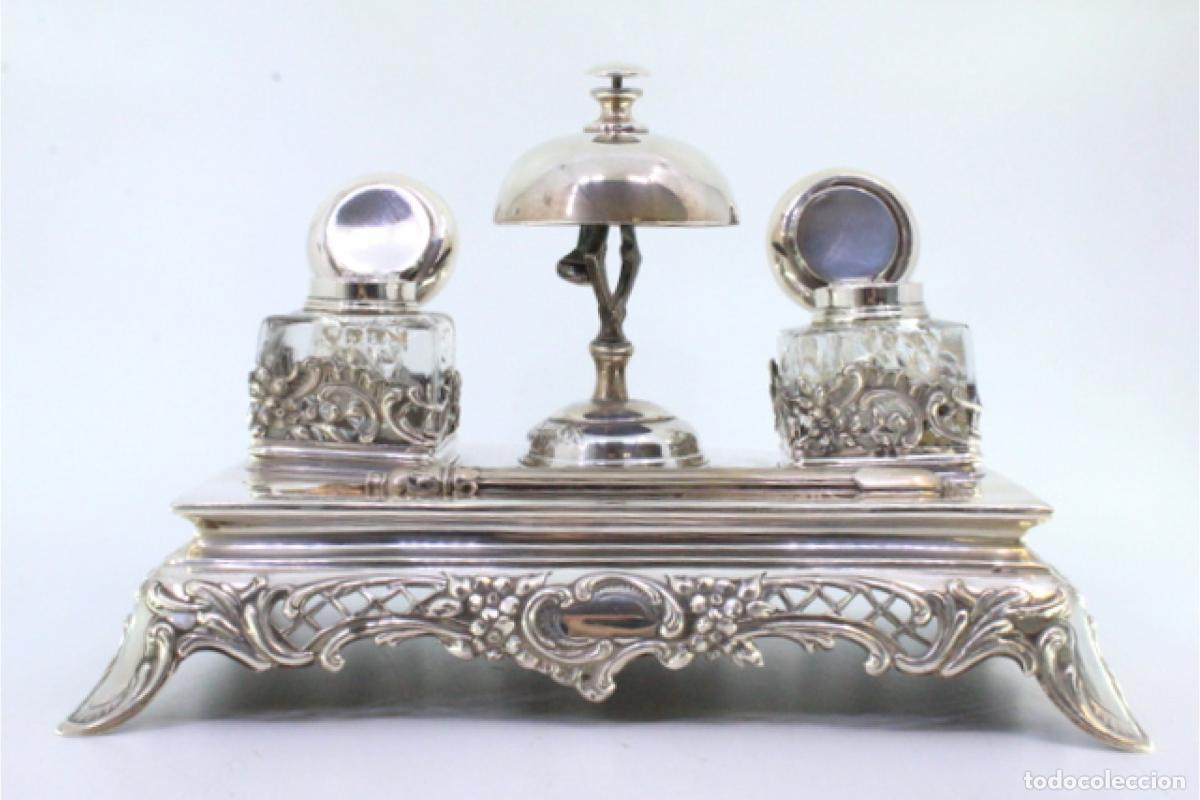 Antig&uuml;edades: tintero de plata - Foto 5