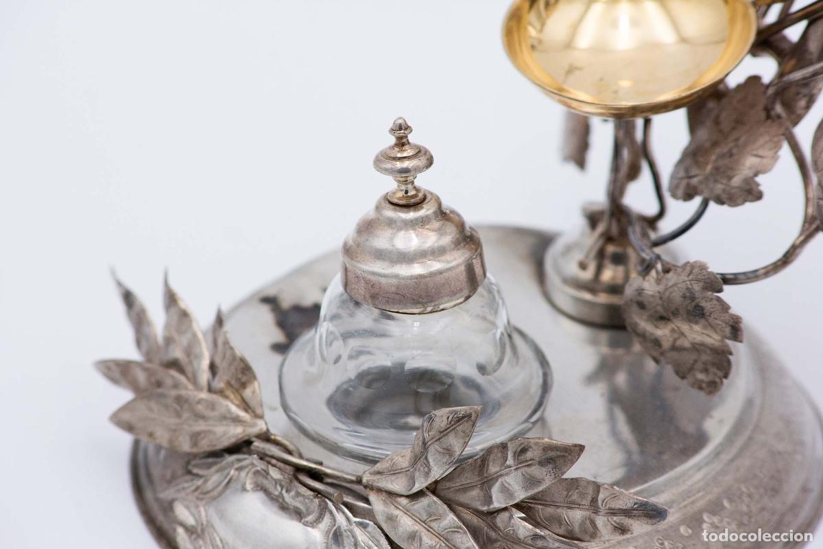 Antig&uuml;edades: tintero de plata - Foto 4