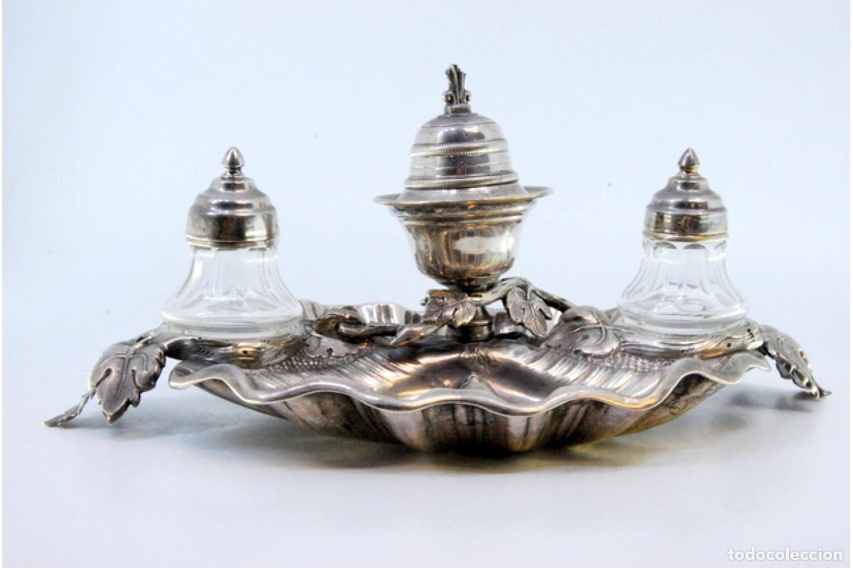 Antig&uuml;edades: tintero de plata - Foto 2