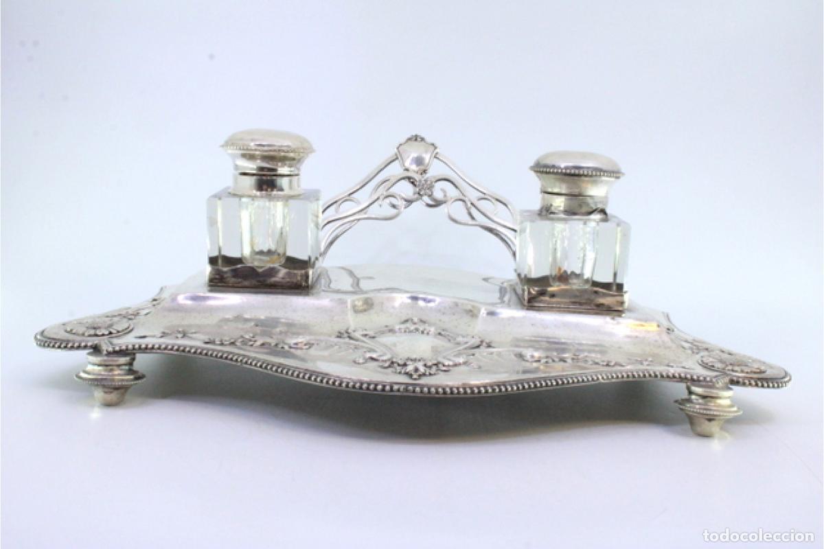 Antig&uuml;edades: tintero de plata - Foto 3