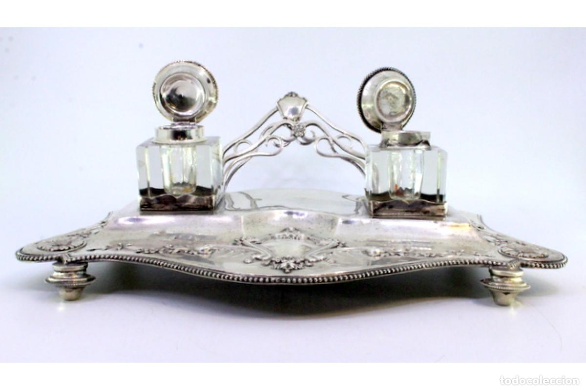 Antig&uuml;edades: tintero de plata - Foto 5