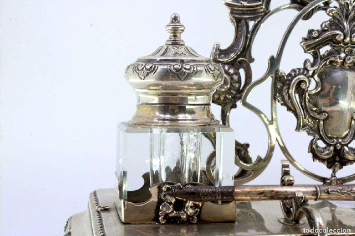 Antig&uuml;edades: tintero de plata - Foto 7