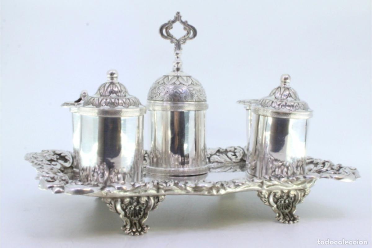 Antig&uuml;edades: tintero de plata - Foto 4