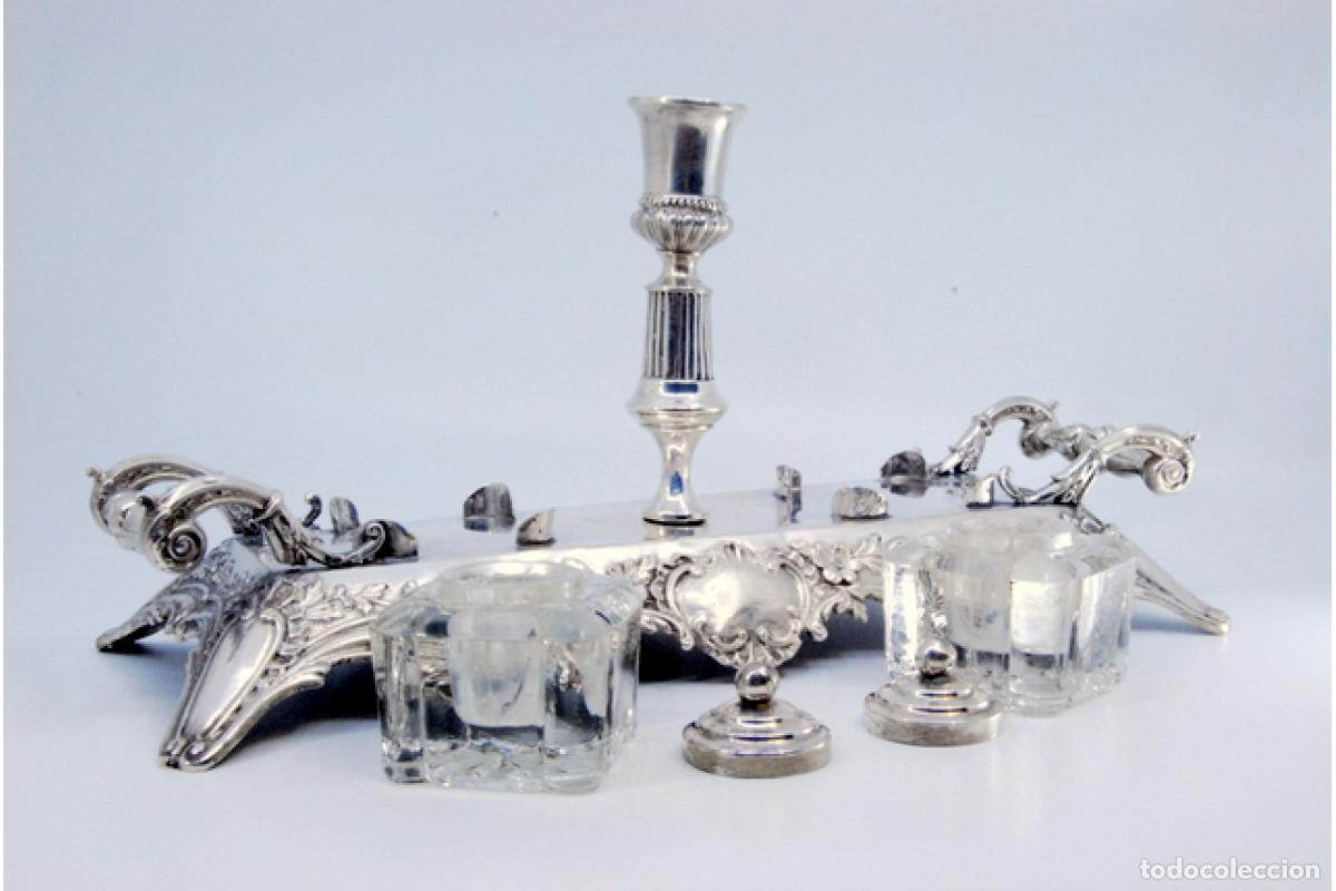 Antig&uuml;edades: tintero de plata - Foto 4