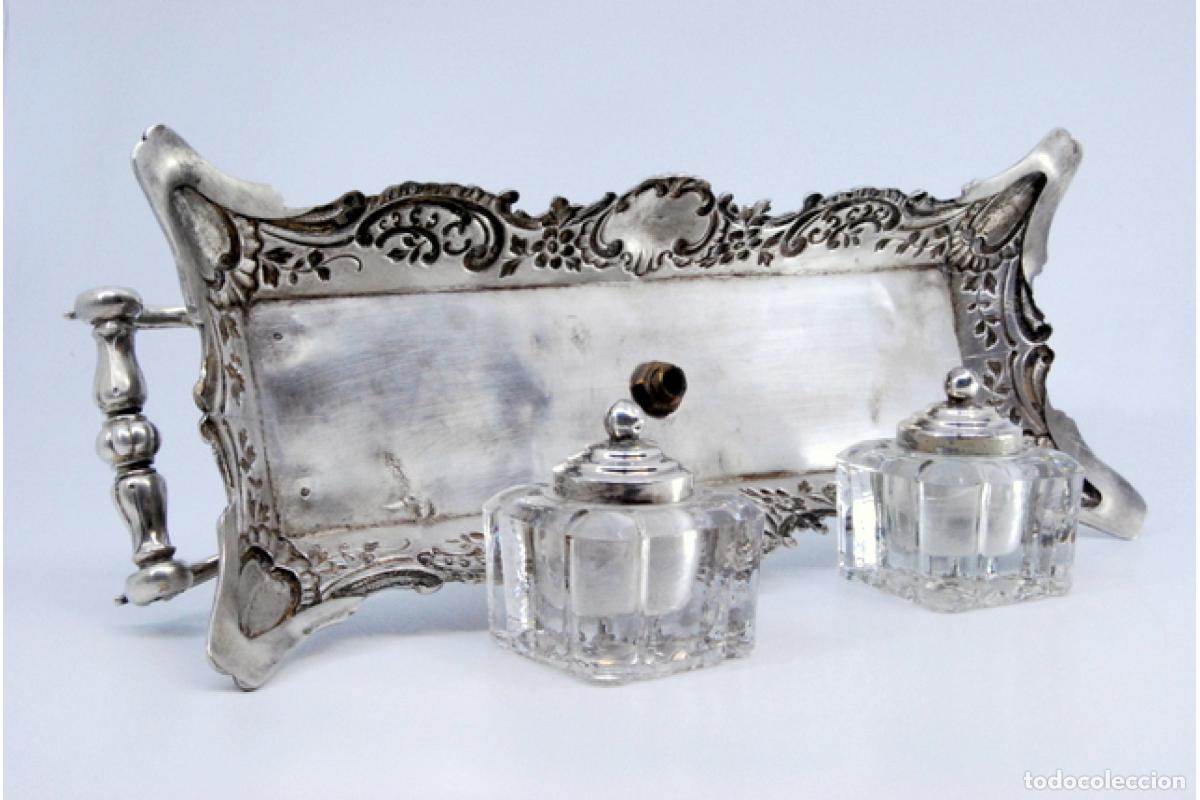 Antig&uuml;edades: tintero de plata - Foto 8