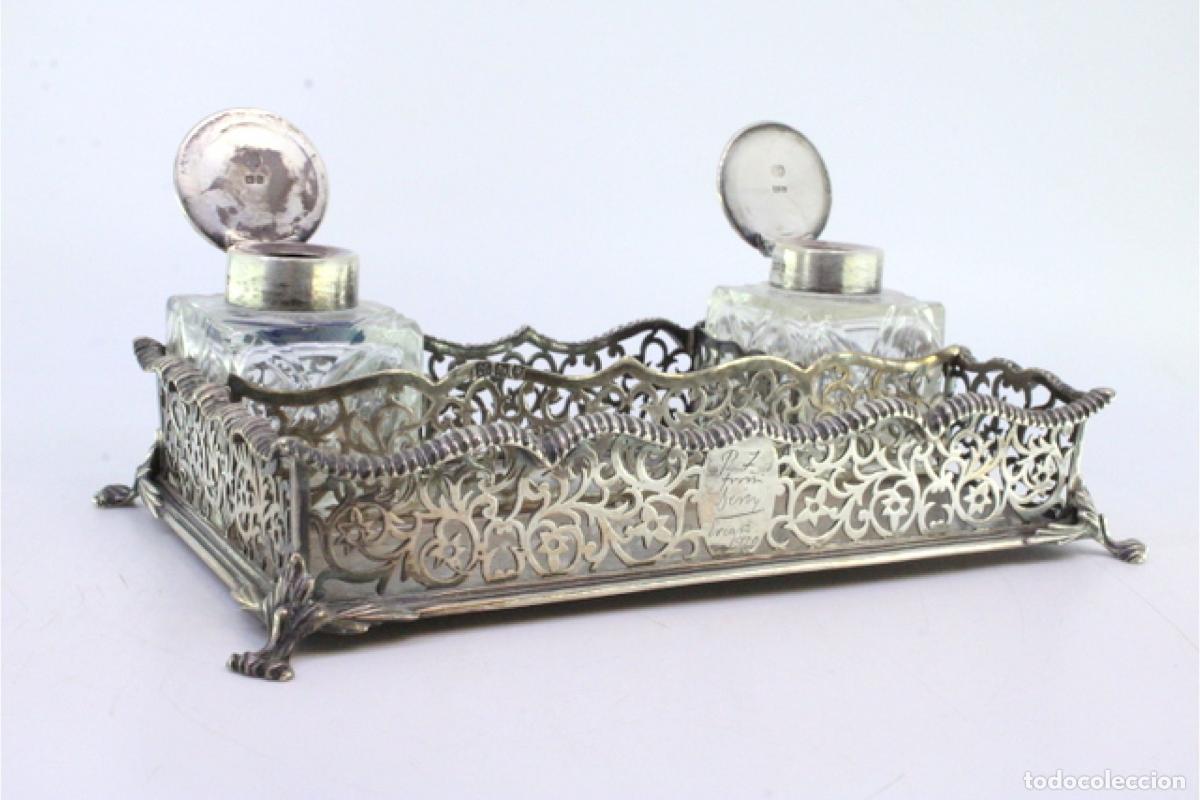 Antig&uuml;edades: tintero de plata - Foto 3