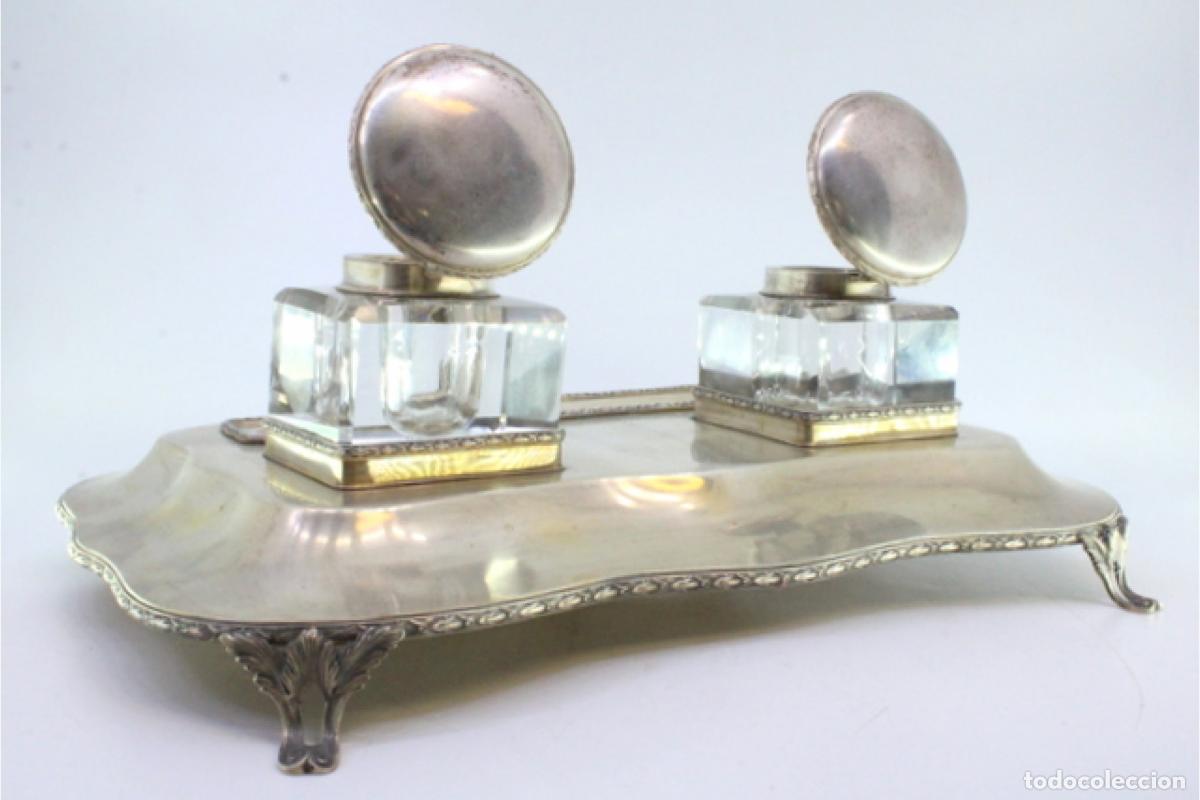 Antig&uuml;edades: tintero de plata - Foto 2