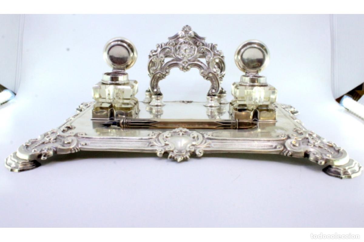 Antig&uuml;edades: tintero de plata - Foto 3