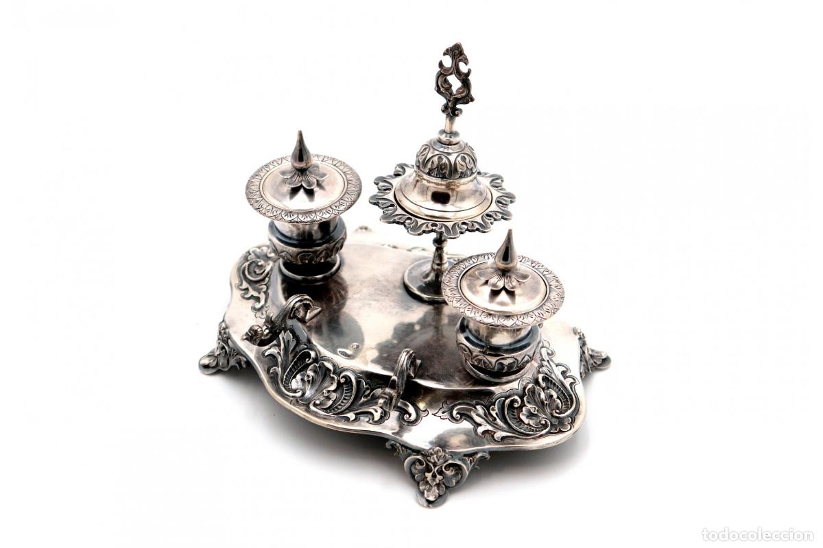 Antig&uuml;edades: tintero de plata - Foto 2