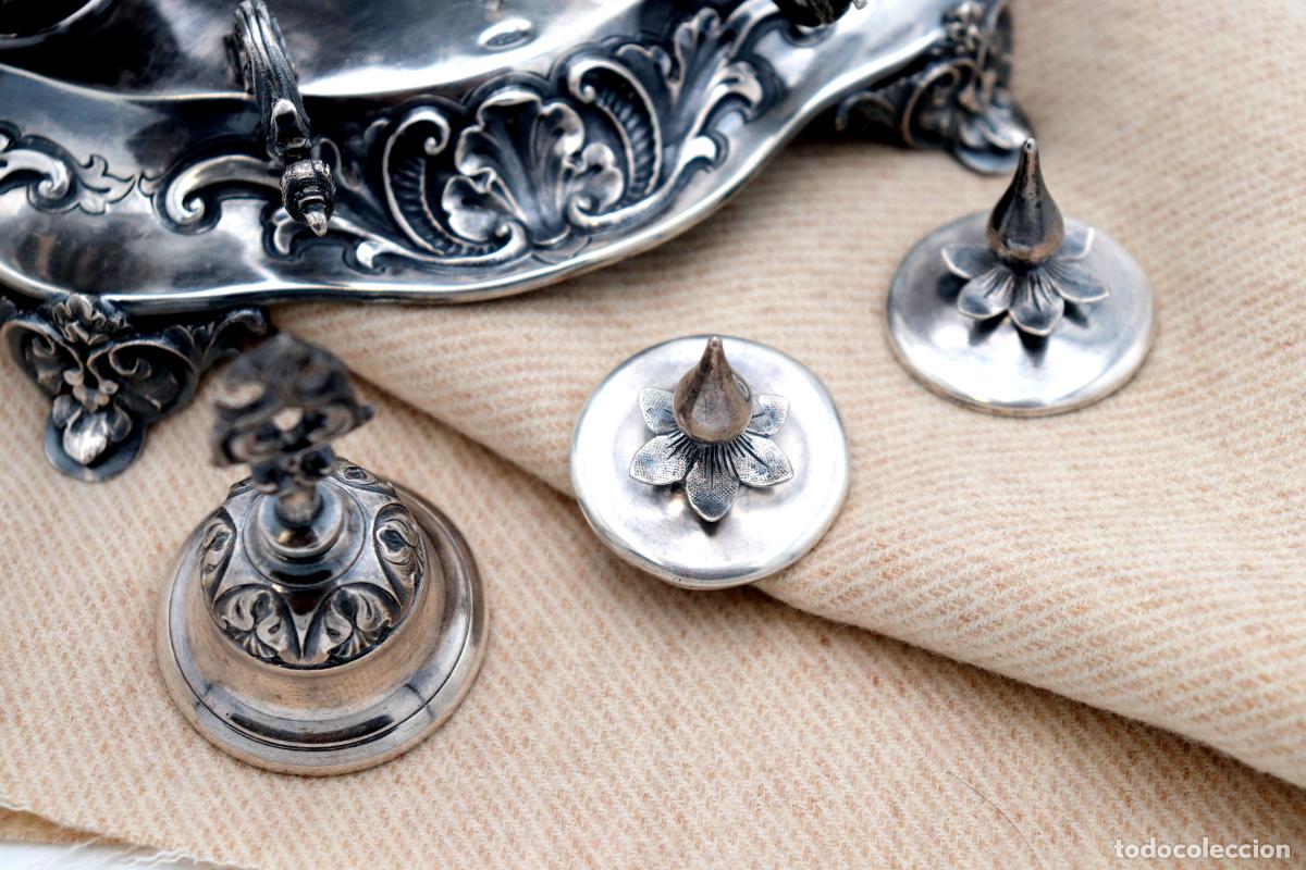 Antig&uuml;edades: tintero de plata - Foto 5