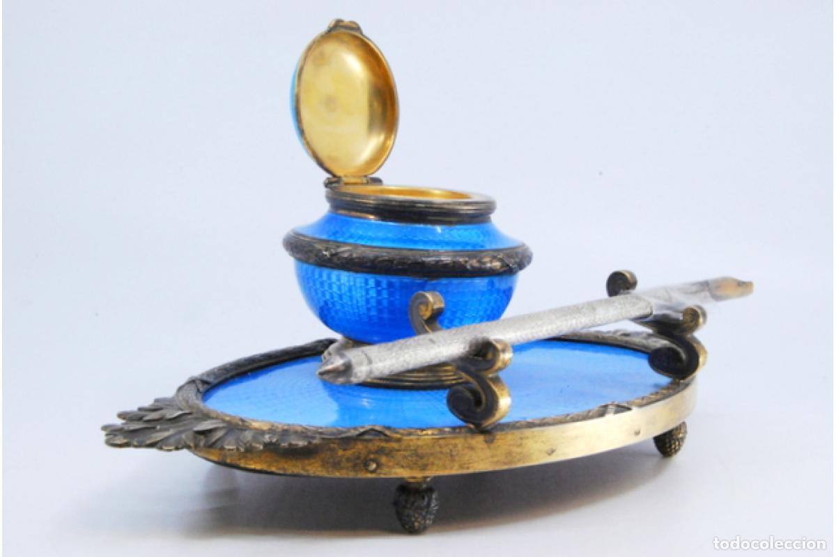 Antig&uuml;edades: tintero de plata - Foto 5
