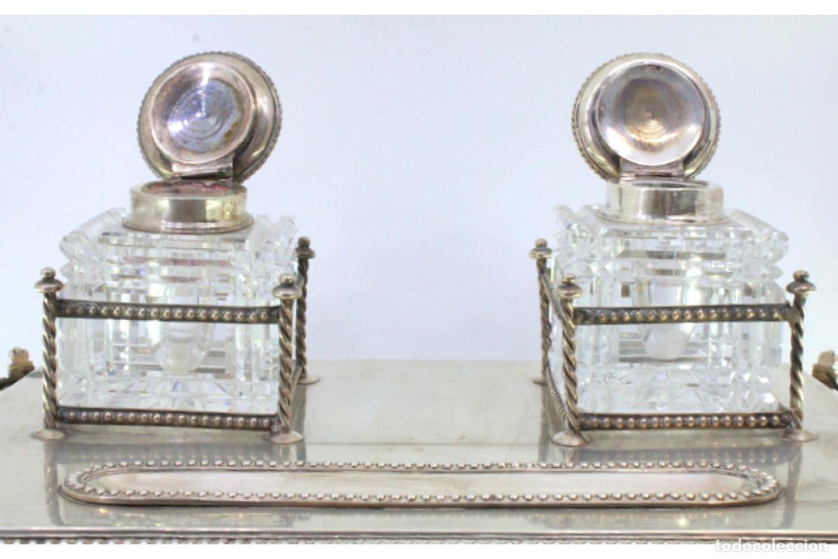 Antig&uuml;edades: tintero de plata - Foto 5