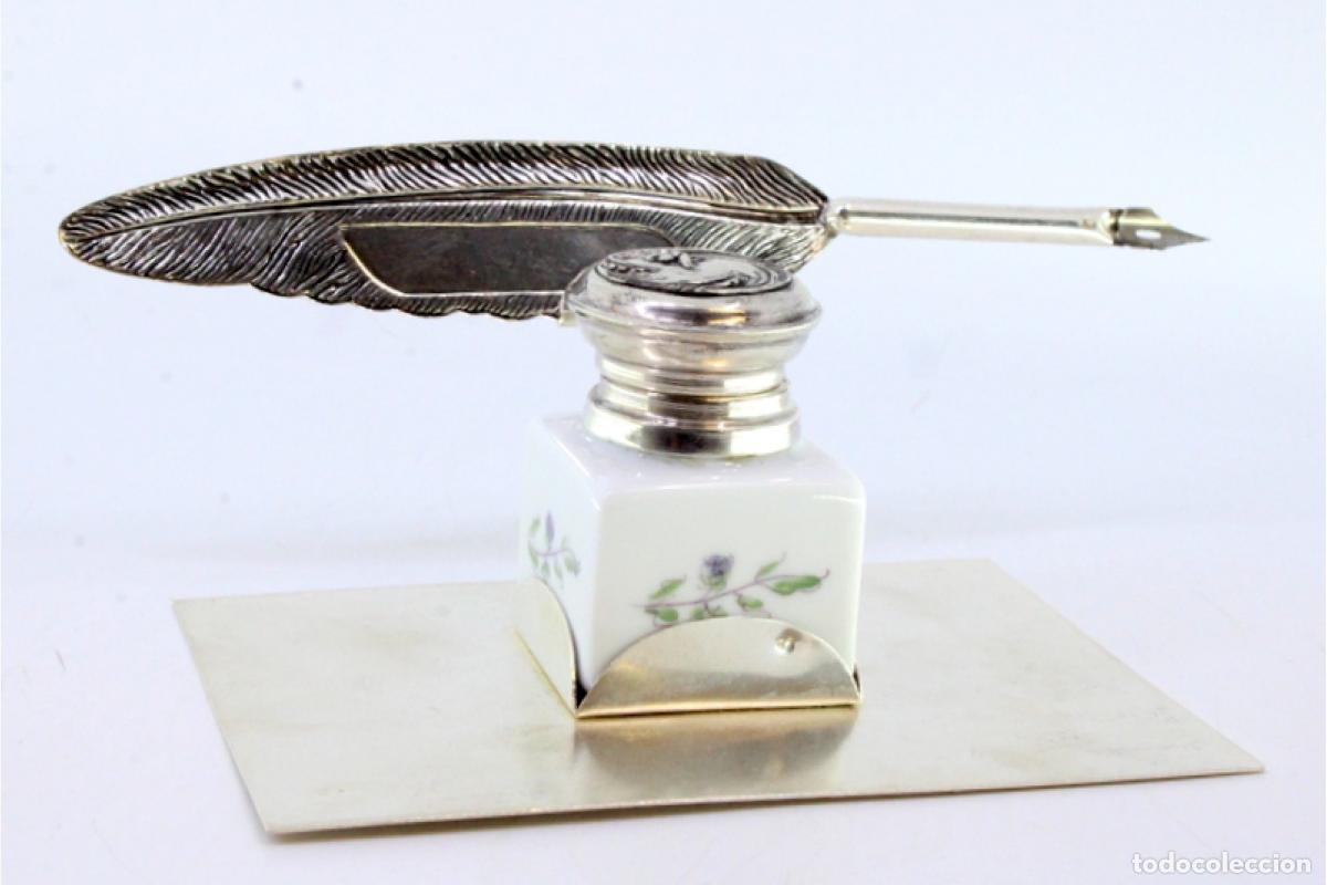 Antig&uuml;edades: tintero de plata - Foto 2