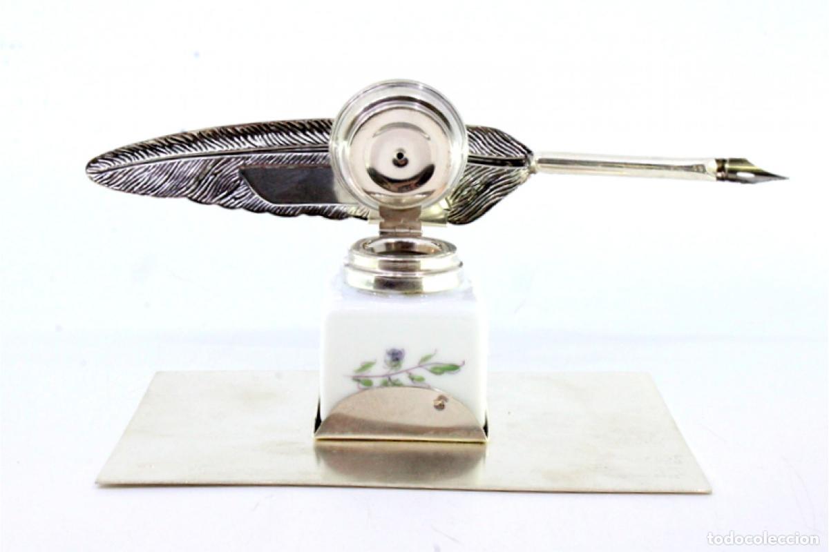 Antig&uuml;edades: tintero de plata - Foto 4