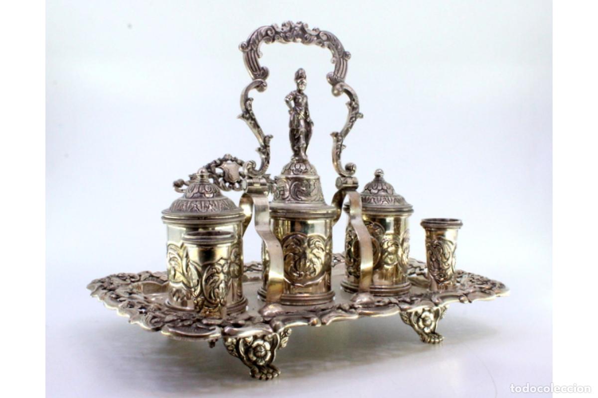 Antig&uuml;edades: tintero de plata - Foto 3