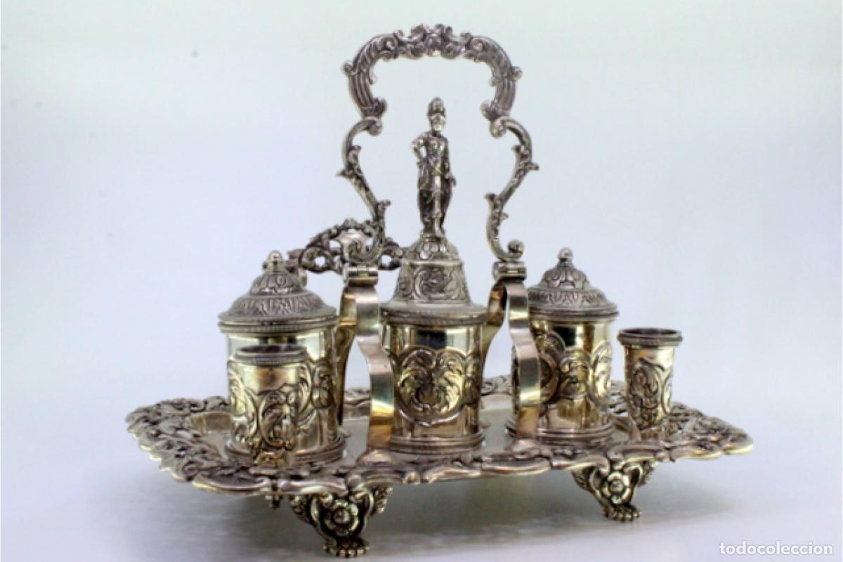 Antig&uuml;edades: tintero de plata - Foto 7