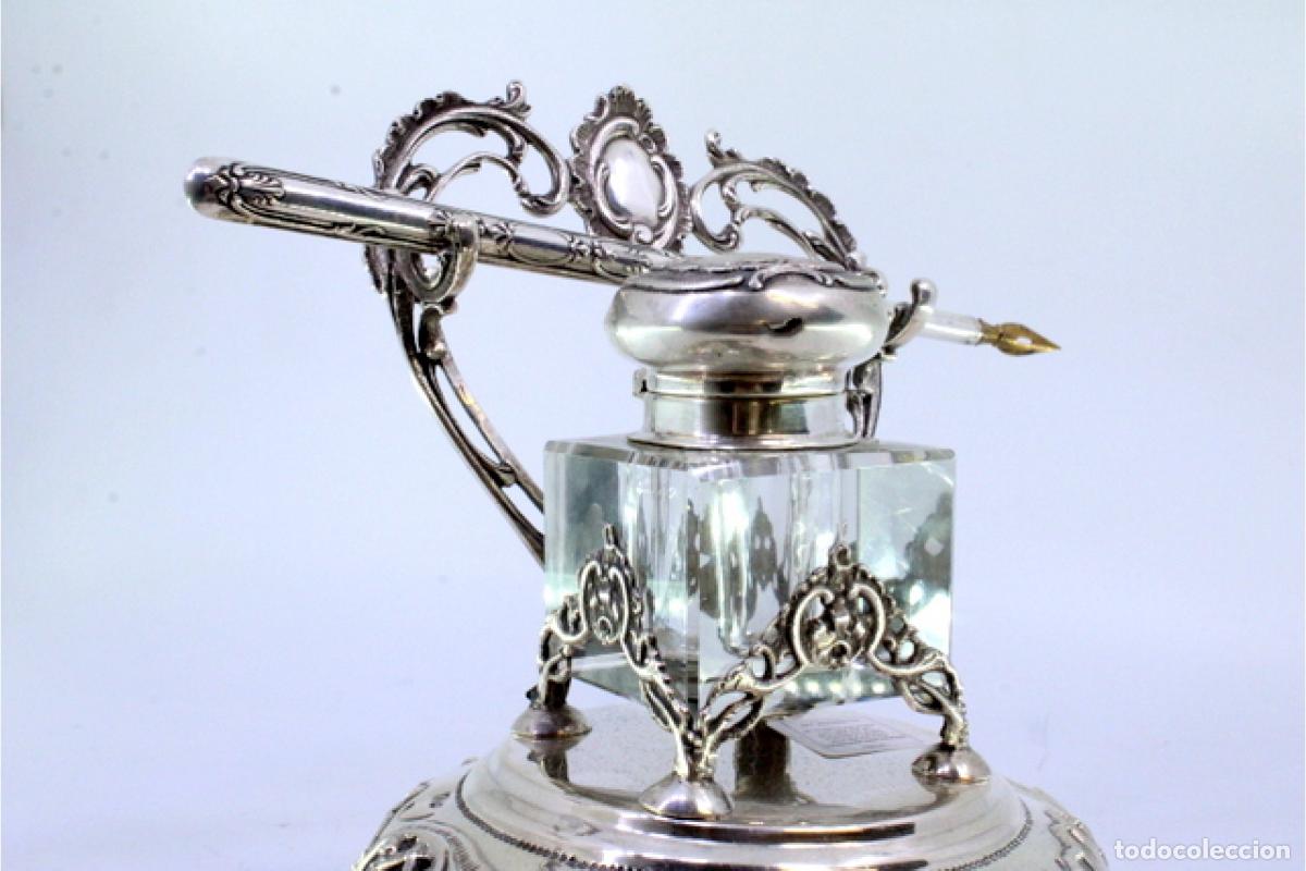 Antig&uuml;edades: tintero de plata - Foto 3