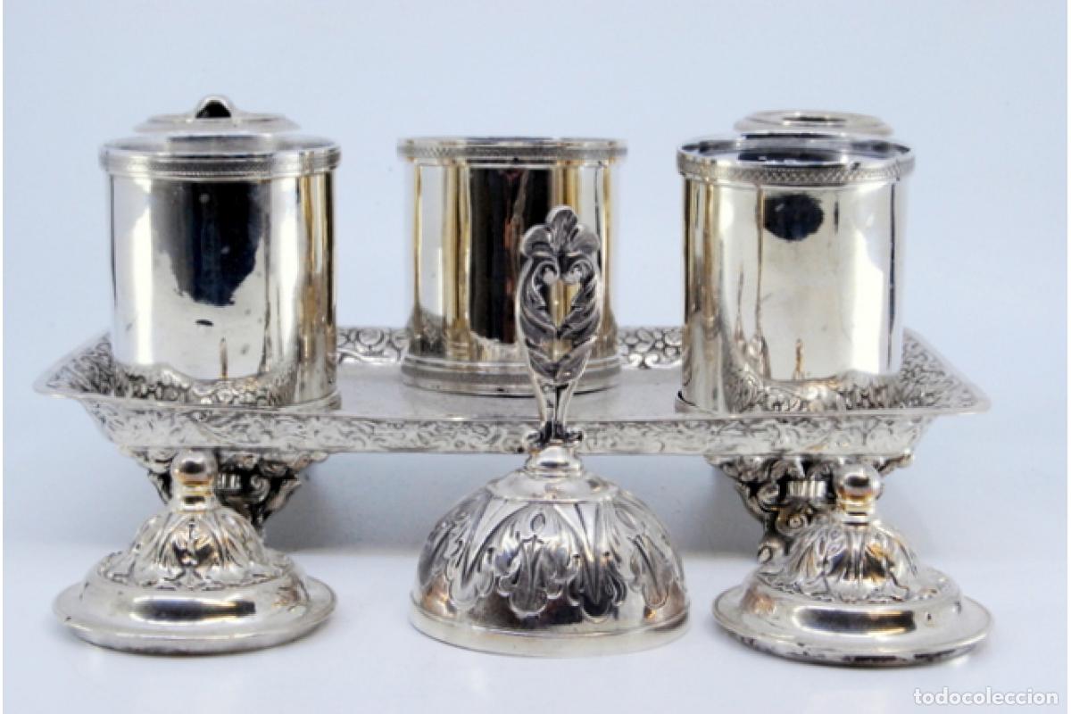 Antig&uuml;edades: tintero de plata - Foto 4