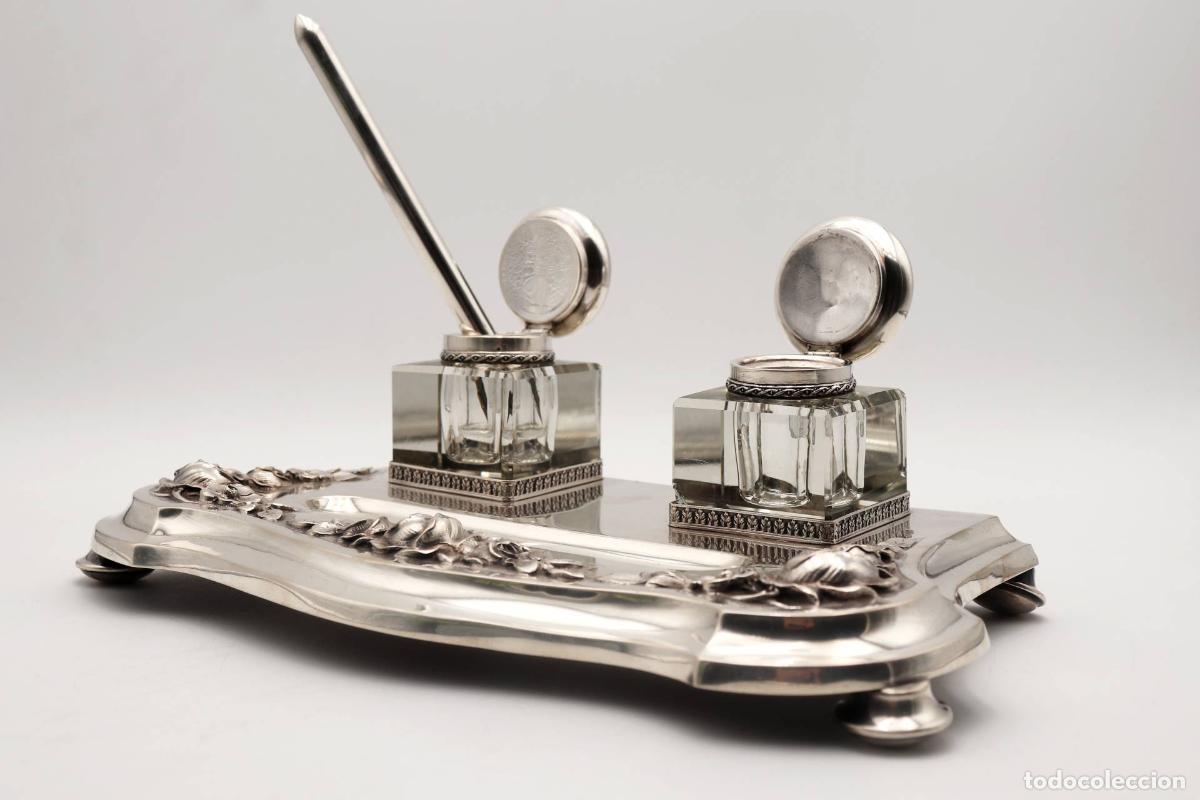 Antig&uuml;edades: tintero de plata - Foto 4