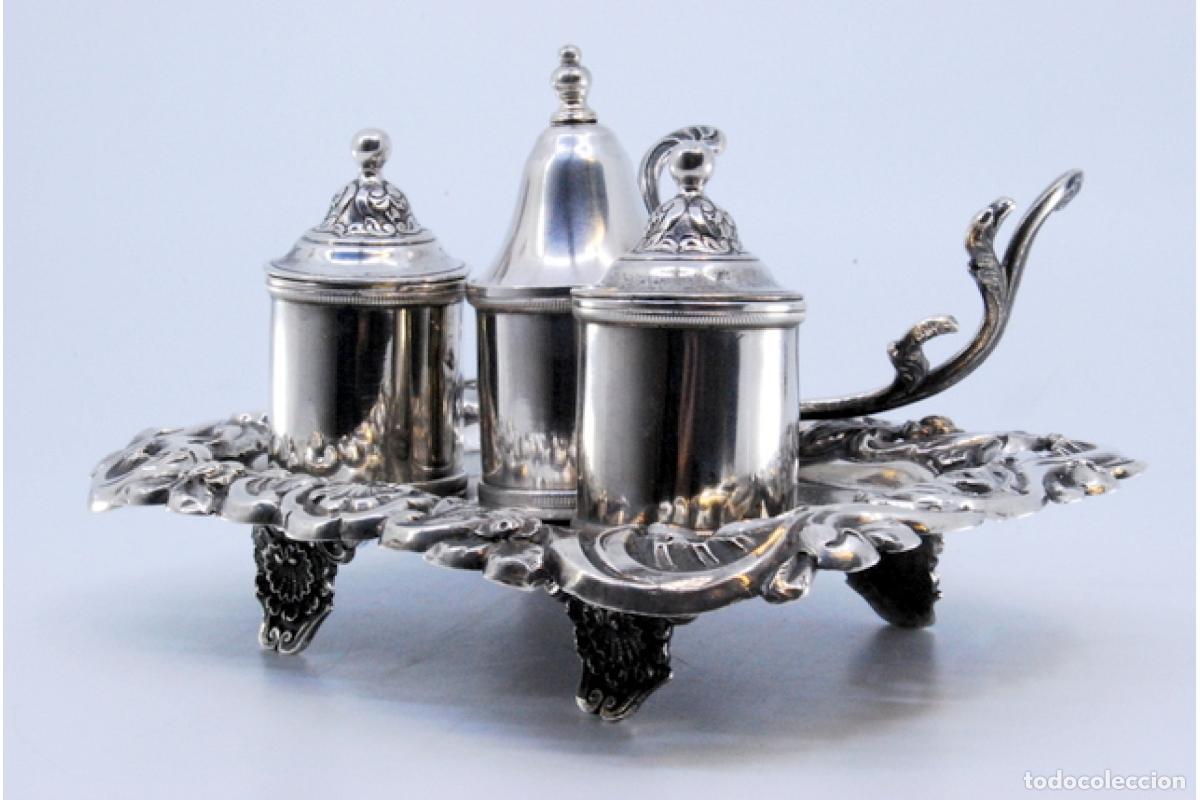 Antig&uuml;edades: tintero de plata - Foto 2