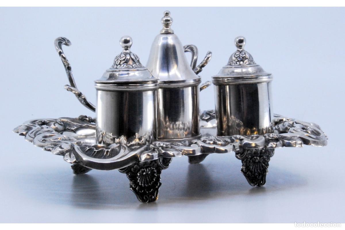 Antig&uuml;edades: tintero de plata - Foto 3