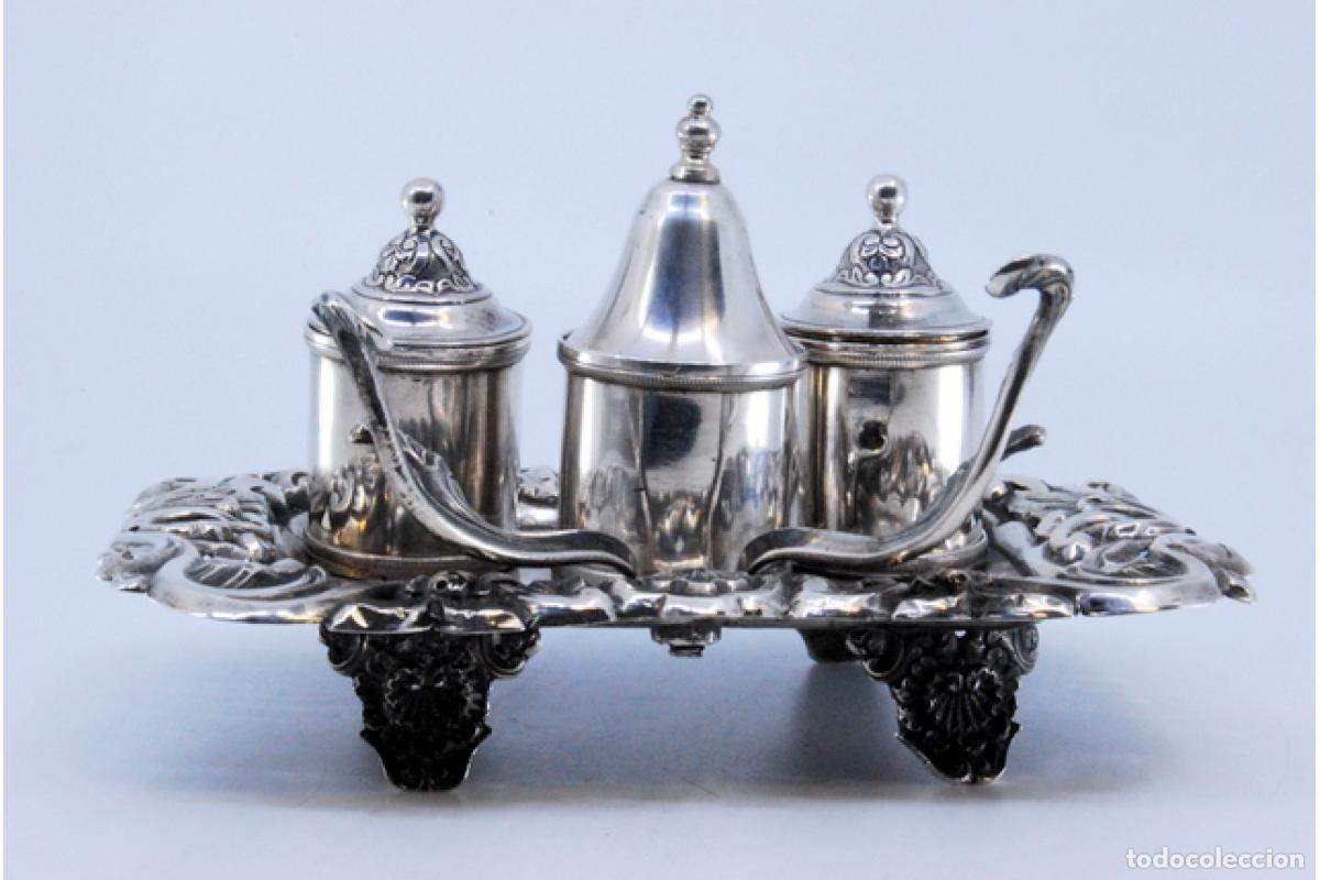 Antig&uuml;edades: tintero de plata - Foto 5