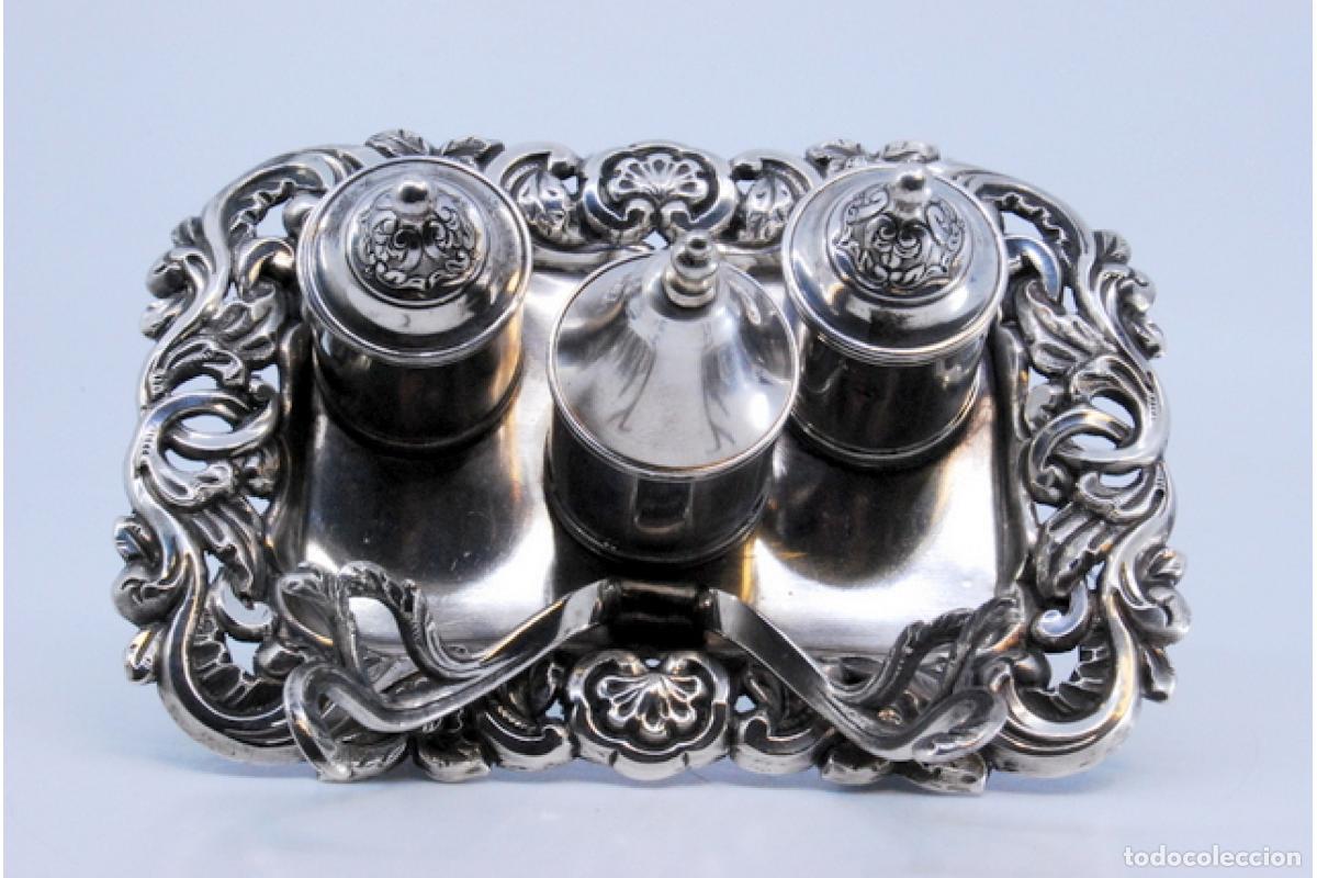 Antig&uuml;edades: tintero de plata - Foto 7